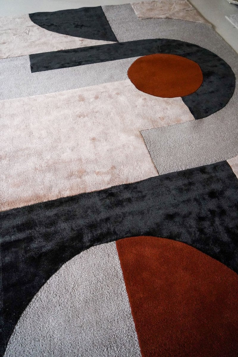Commetcial Rugs Modern Tencel Geometric Rug | Residential Commercial Carpets