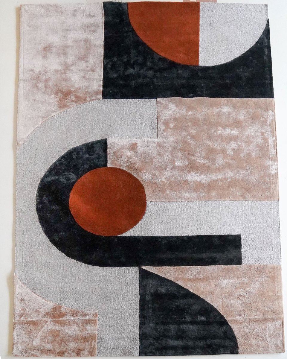 Commetcial Rugs Modern Tencel Geometric Rug | Residential Commercial Carpets