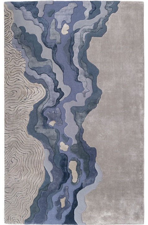 Custom Colour Flux Contemporary Abstract Rug | Living DNA SG