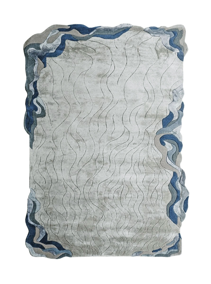 Load image into Gallery viewer, Rugs Flux Sapphire Bordered Rug - 120 x 180 cm