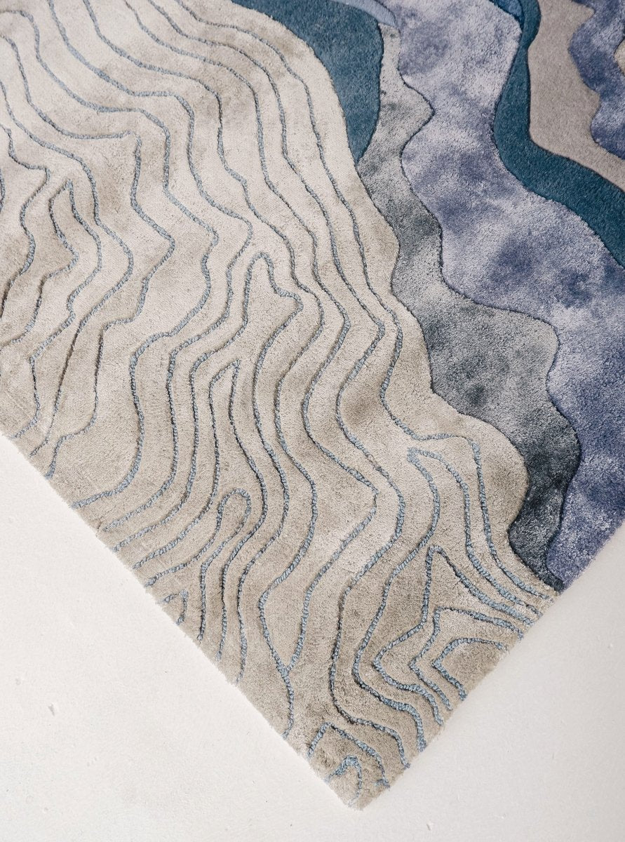 Flux Grey Sapphire Modern Rug 200 x 300cm | Living DNA SG