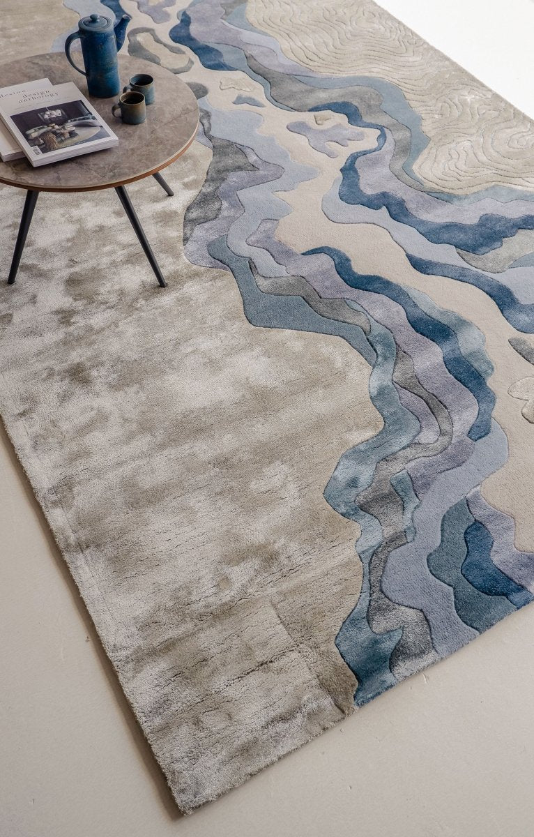 Flux Grey Sapphire Modern Rug 200 x 300cm | Living DNA SG