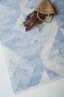 Rugs Geometric Blue Recycled PET Rug - 120 x 180 cm