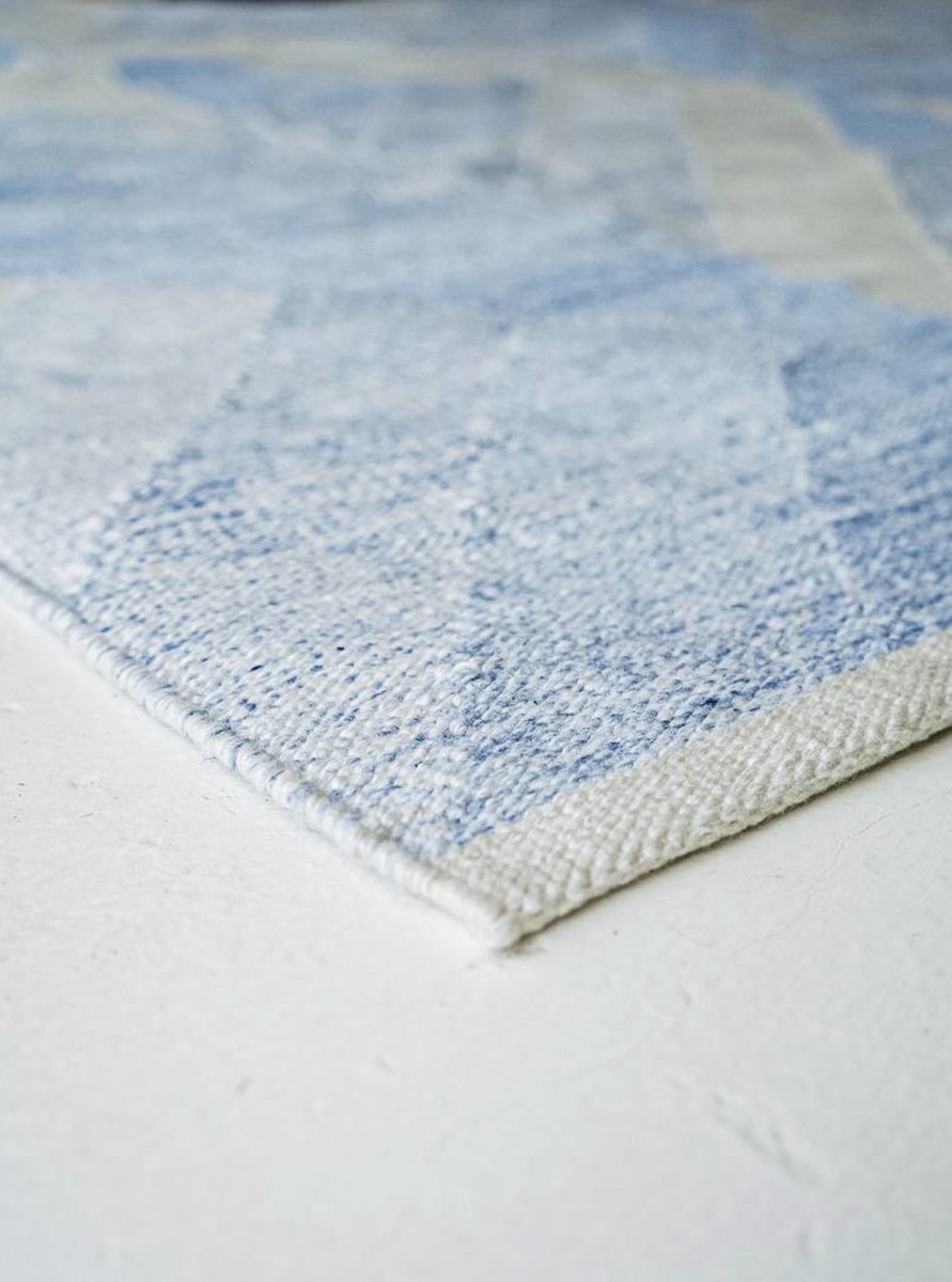 Load image into Gallery viewer, Rugs Geometric Blue Recycled PET Rug - 120 x 180 cm