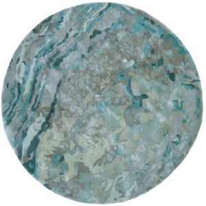 Rugs Green Agate Abstract Round Rug - 200 diameter