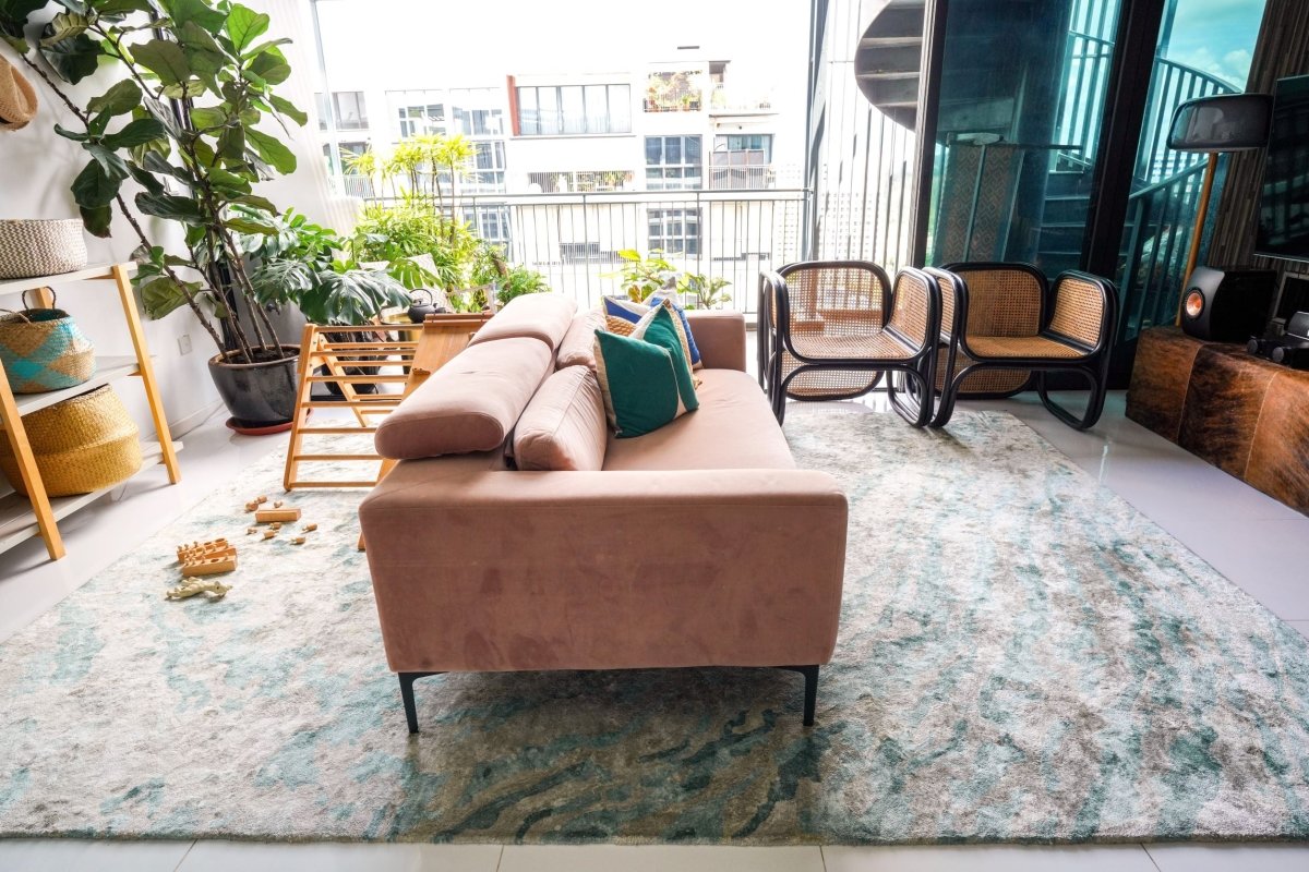 Cargar imagen en el visor de la galería, Rugs Green Agate Abstract Rug - 160 x 230 cm