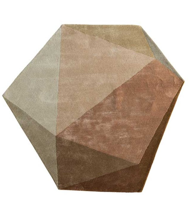Graphic Abstract Designer Rug | Lumina Hexagon – Living DNA Singapore