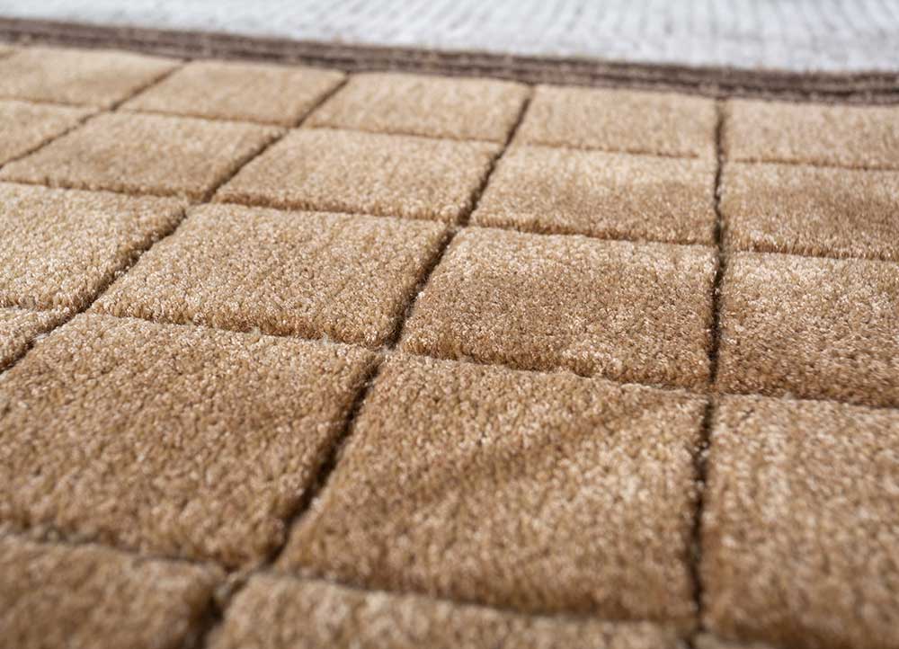 Plateau White Brown Gold Rug Modern Designer Abstract Living DNA