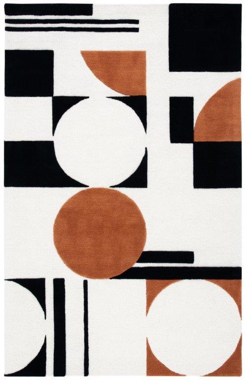 Splinter Abstract Pattern Black White Soft Living Room Rug