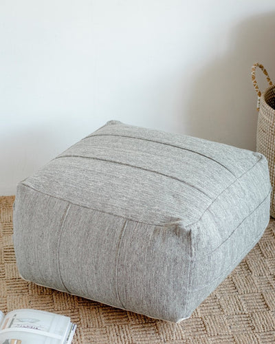 Stools & Poufs Sleet Gray Pouf -