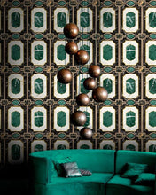 将图片加载到图库查看器，Wallpaper Waldorf Emerald -