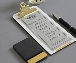 Desk Accessories White Gold Clipboard - A4 Portrait