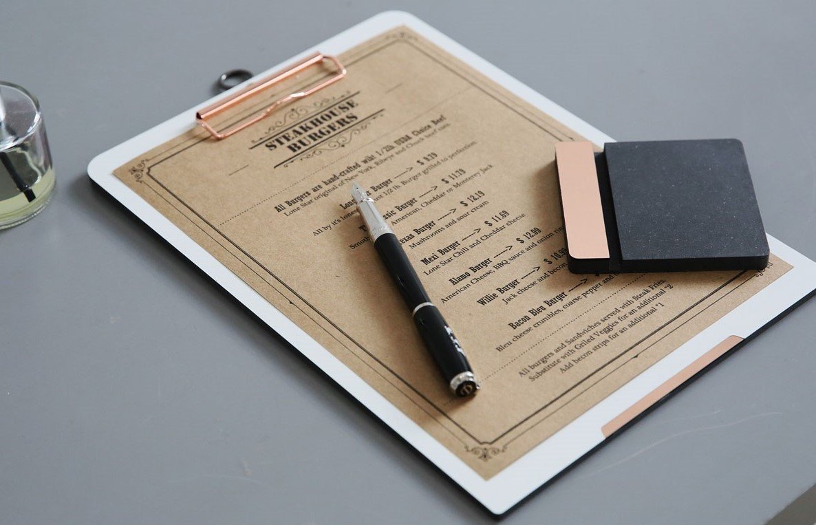 Load image into Gallery viewer, Desk Accessories White Rose Gold Ring Clipboard - A4 Landscape